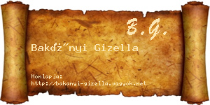 Bakányi Gizella névjegykártya